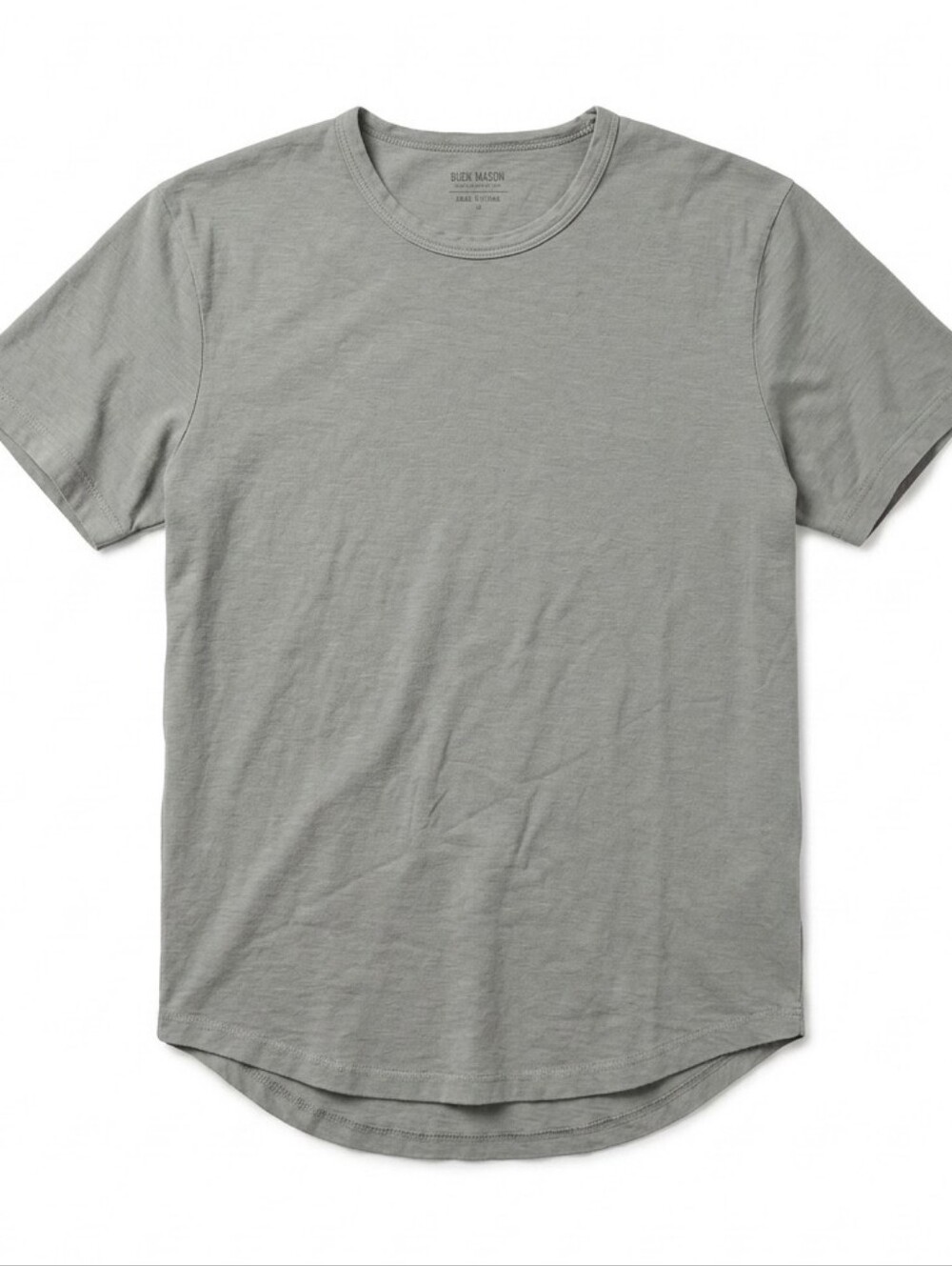 NEW Buck Mason Cement Curved Hem Men’s Medium Tee